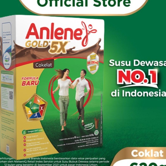 

TBHN5912 Terbaru Anlene Gold 5X Susu Bubuk Dewasa Cokelat 620g - Nutrisi Tinggi Kalsium Untuk Tulang, Sendi, dan Otot