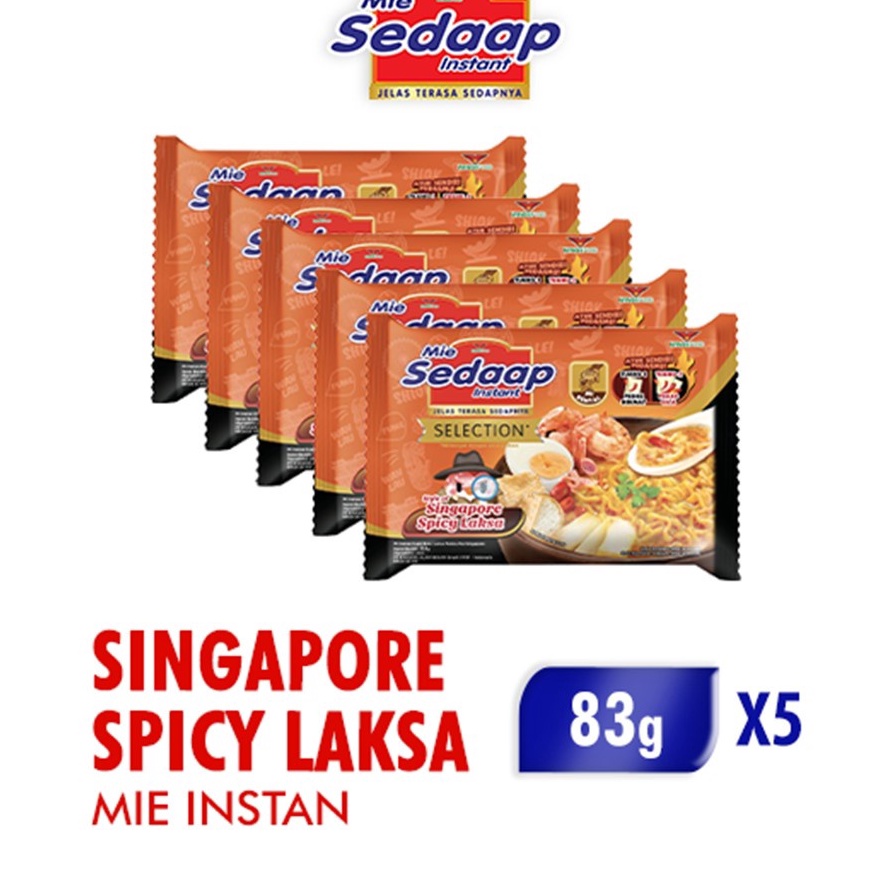 

BCJZ2492 DiSkon !! Sedaap Mie Instan Singapore Spicy Laksa 83g x5