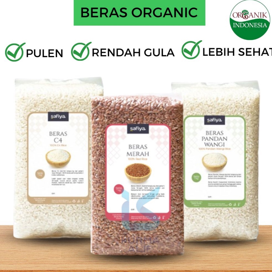 

FQFF6022 ✔✔SALE✔✔ Beras Merah Organik 1 Kg Beras Organik Pandan Wangi Beras Pulen
