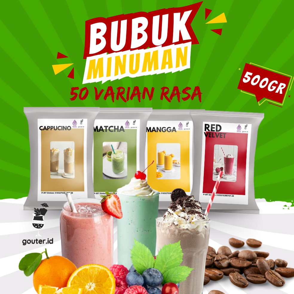 

Kirim Langsung BUBUK MINUMAN RASA 500GR / SERBUK MINUMAN ANEKA RASA / BUBUK MINUMAN KEKINIAN / MINUMAN INSTAN Model Baru ^ヘ)