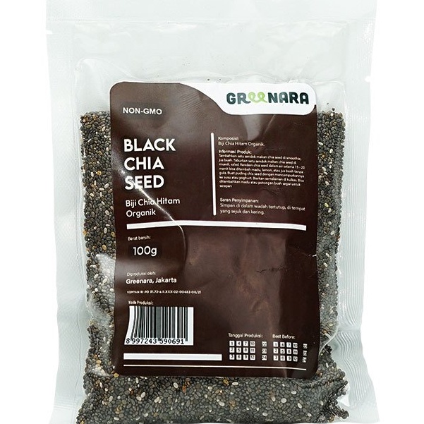 

LVDQ0246 Stok terbaru Biji Chia Hitam Organik 100gr / Organic Black Chia Seed