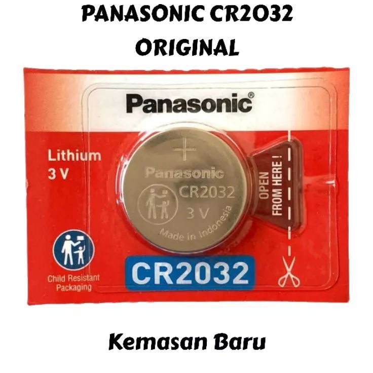 Baterai Panasonic CR2032 Original /CR 2032 Lithium Battery 3V / Batrai Panasonic CR2032 3 Volt