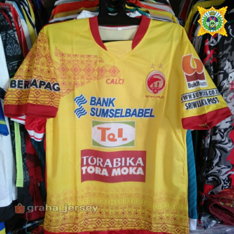 Jersey SRIWIJAYA FC Home Liga Gojek 2017 Kuning Palembang PRINTING Retro Lokal