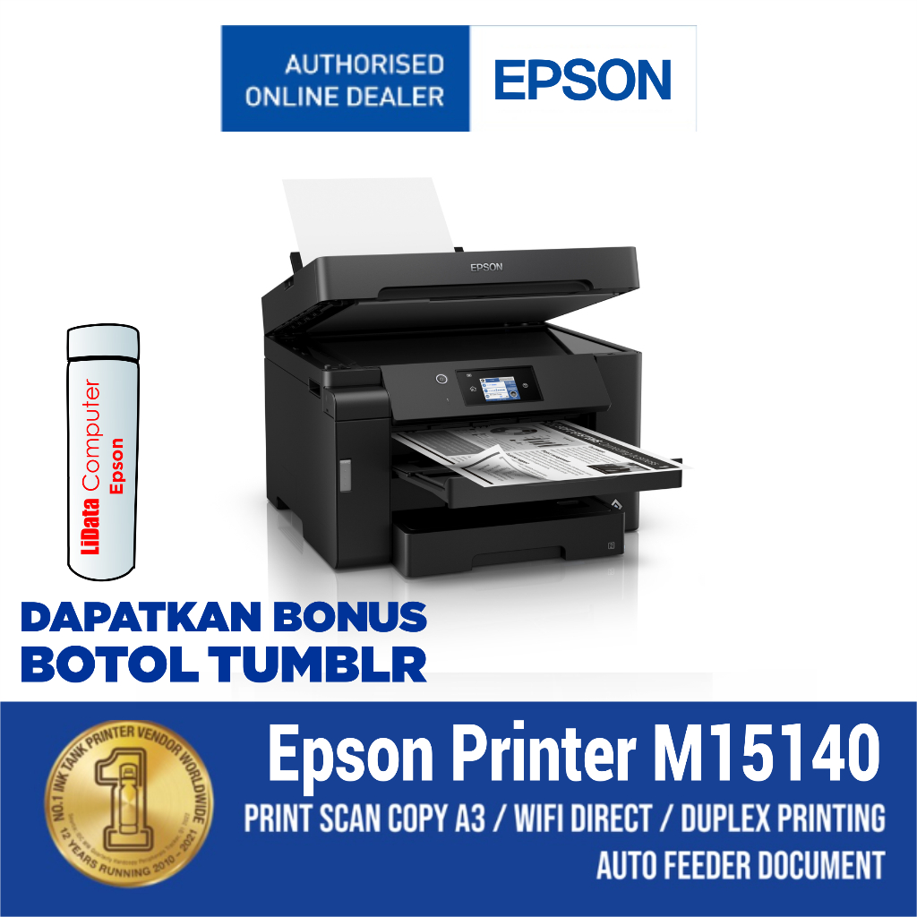 Printer EPSON M15140 A3+ All In One Duplex Wifi Monochrome Printer Hitam Speed Tinggi FotoCopy