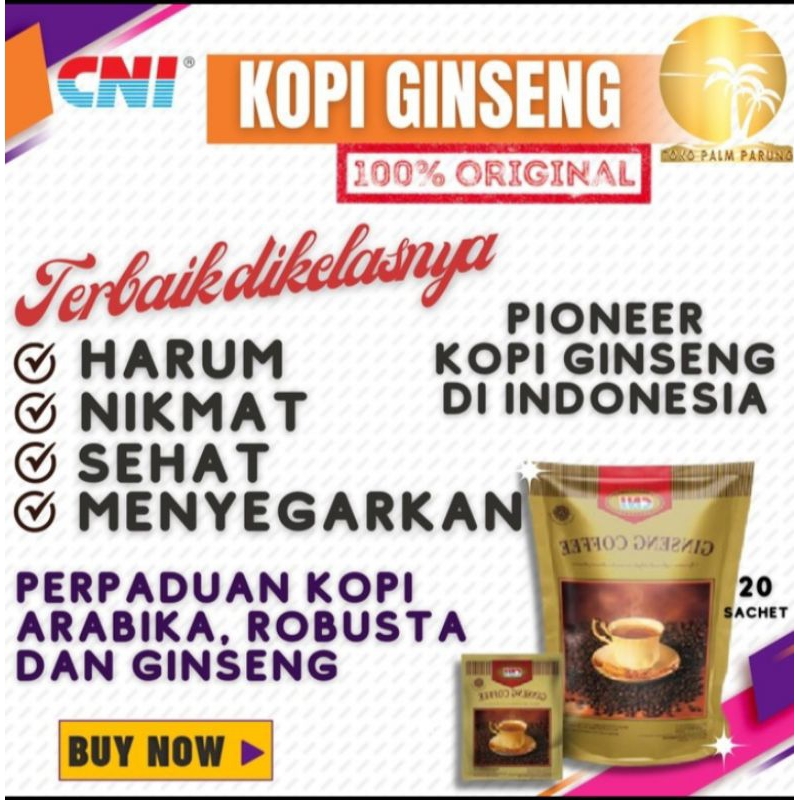 

Coffee Gingseng CNI Original | Kopi Gingseng CNI Original isi 20 Sacet