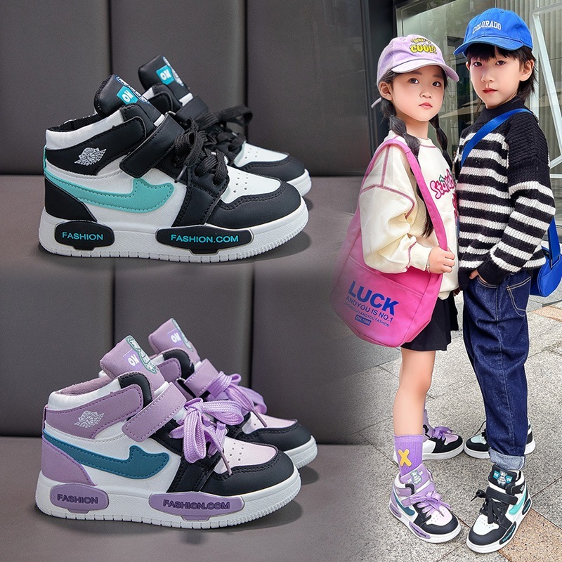 [Gevano Store] Sepatu Import Emilo Sepatu Sneaker Kasual Anak Sepatu High Top Unisex Import Sepatu A