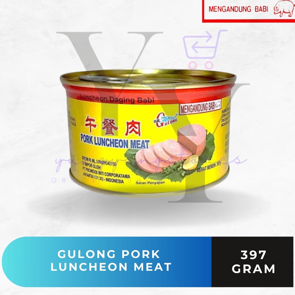 

[E0092] Gulong Pork Luncheon Meat Ham Daging Babi Kaleng 397 gram 4172