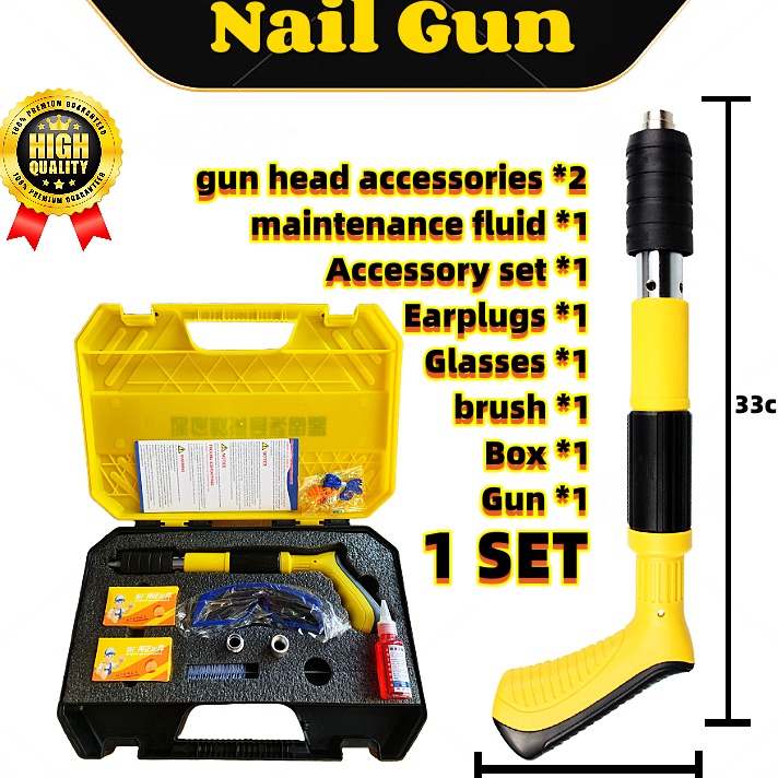 Promo,, 🇮🇩 Alat paku tembak beton / Nail gun / nails guns rivet tool / mesin paku rivet / paku temba