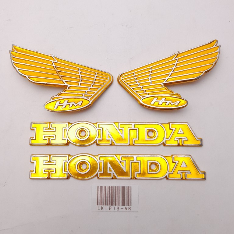 HONDA CB100 CB125 CL100 S90Z EMBLEM TANGKI SET KUNING GOLD