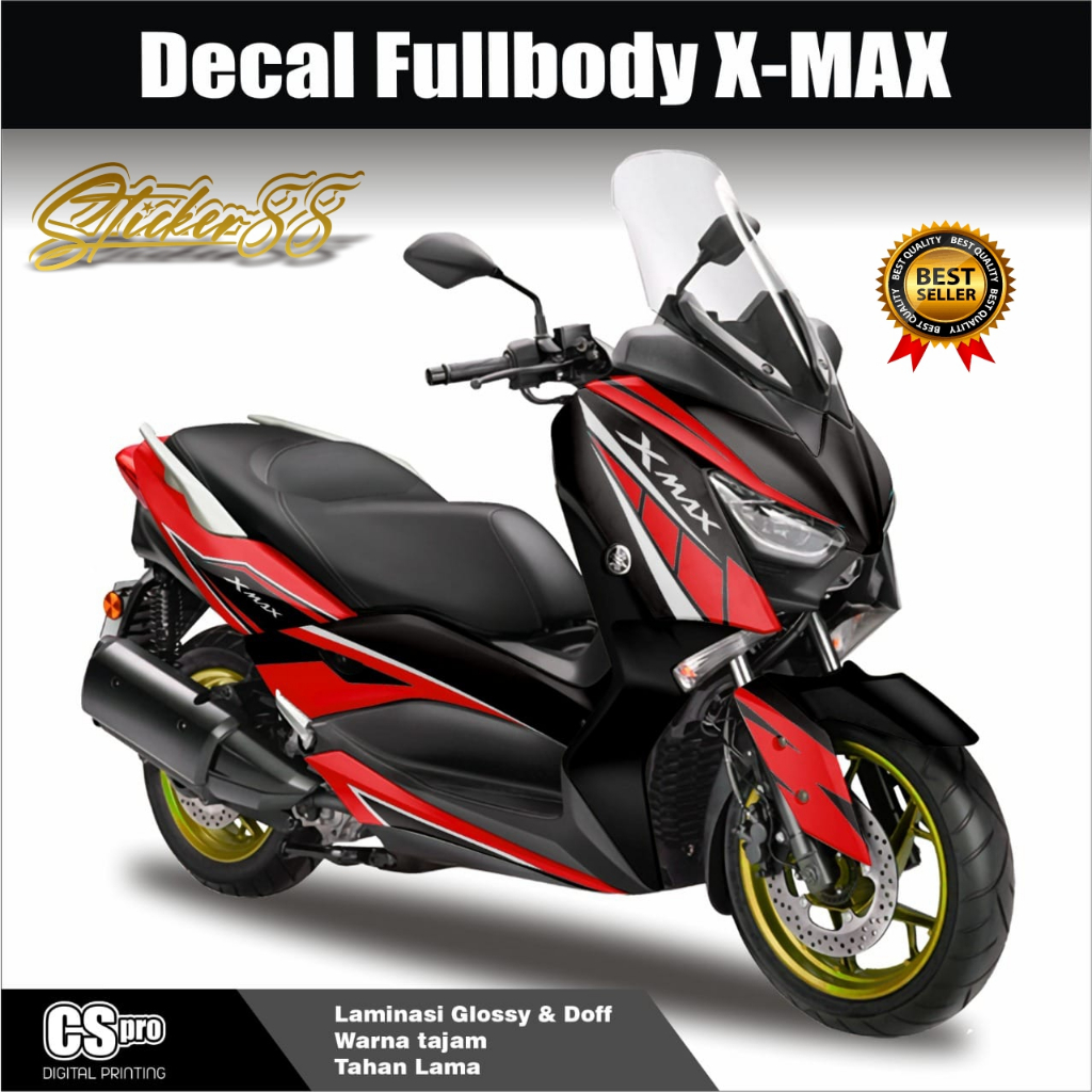 Decal XMAX 250 Full Body / Dekal XMAX 250 Grafis Simple / Stiker XMAX 250 Variasi Full Body XMAX 250