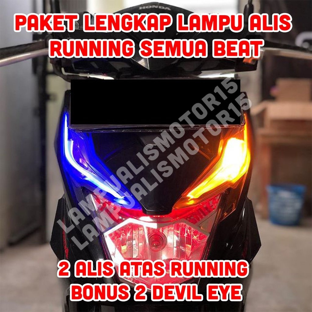 PAKET LAMPU ALIS SEIN RUNNING BEAT FI ESP GRATIS DEMON EYES / SATU SET LED ALIS RUNNING BEAT FI BONU