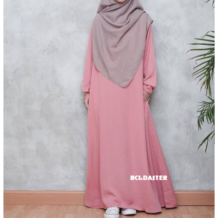 gamis tangan karet kerut simpel woolpeach premium | fashion muslim