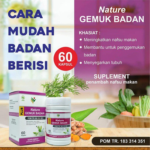 

PENGGEMUK BADAN PALING AMPUH BPOM Nature Gemuk Badan Paling Ampuh Dan Cepat