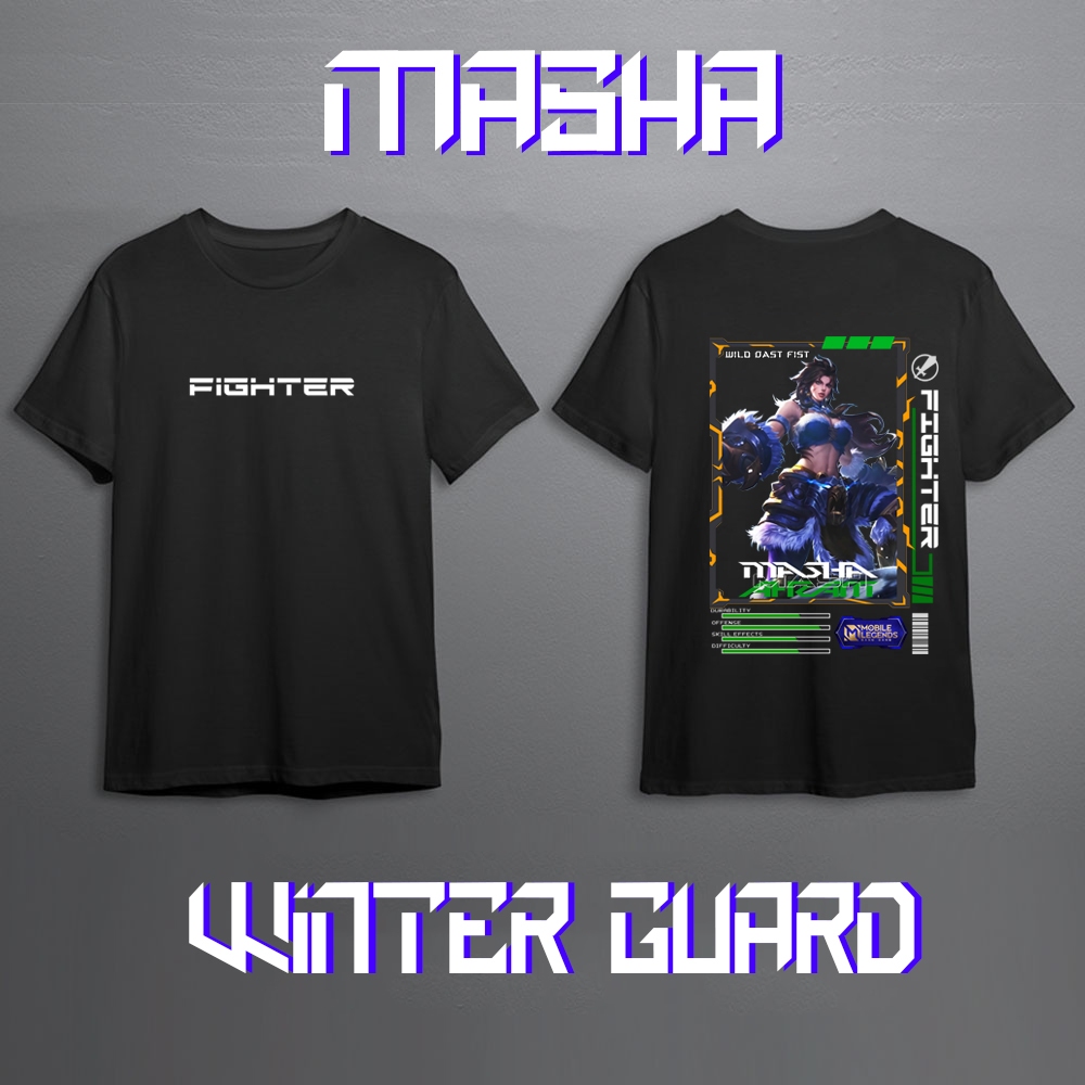 Kaos Pria Mobile Legend Hero MASHA FIGHTER Skin Keren//Kaos Mobile Legend//Kaos ML//Kaos Skin