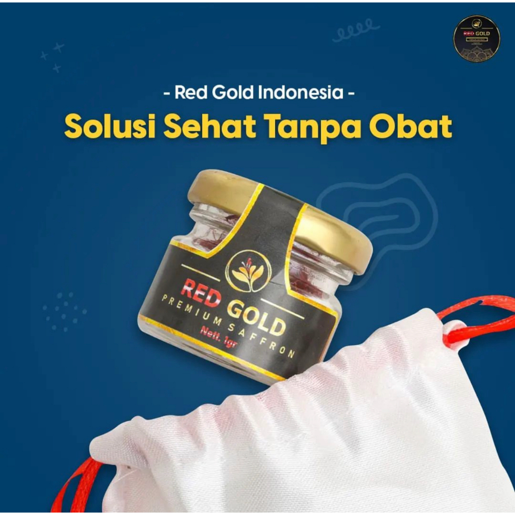 

PROMO! Red Gold Saffron Super Negin (Ada Gratis Botol & Emas 24K!) original Halal & BPOM