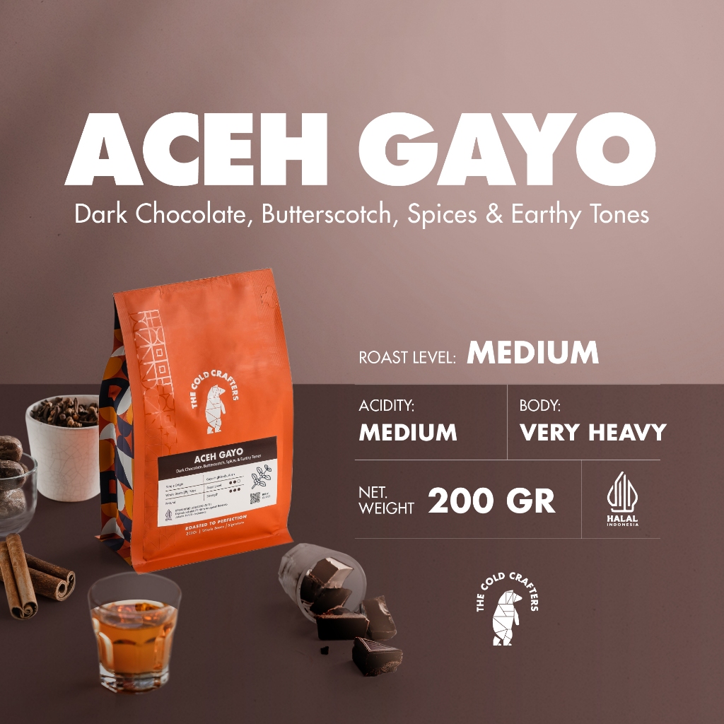 Aceh Gayo Arabica Grade 1 Biji Kopi Roasted Beans