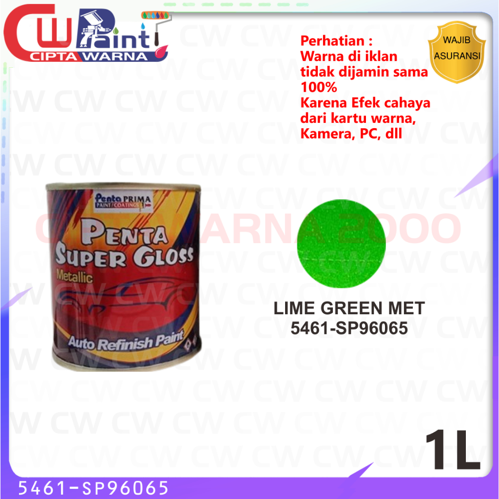 Cat Penta Super Gloss Metalic Warna Lime Green Met 5461-SP96065 200gram 1Kg - CWK