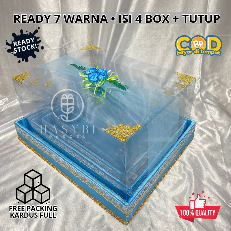 

Box Mika Seserahan Parcel Satu Set Isi 4 Kotak Hantaran Premium Ukuran S M L XL Full Hiasan Murah