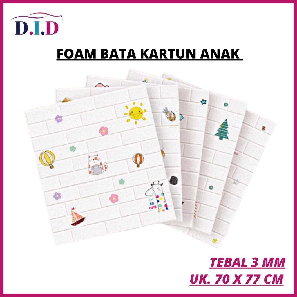 DID - Wallpaper Dinding 3D Motif Kartun Wallfoam Kids Series Wallpaper Motif Anak Murah
