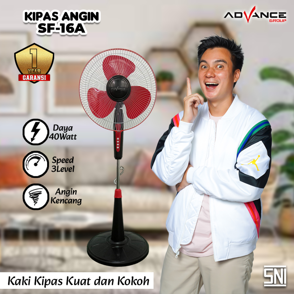 Advance Kipas Angin Berdiri Mesin Kencang Stand Fan SF16A Votre 16"  inch  , VT1605 , VT1602 Garansi