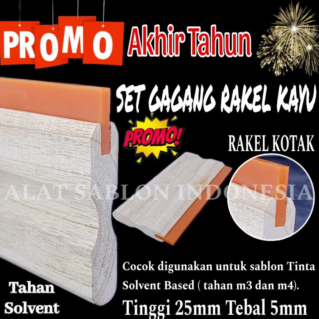 RAKEL SABLON ORANGE KOTAK KECIL SET GAGANG 20CM