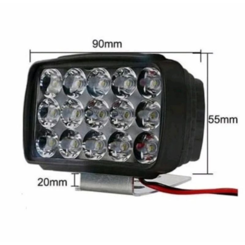 Lampu led mobil motor sorot tembak 15 mata laser gun super terangSEBAGAI LAMPU TAMBAHAN BUAT MOTOR D
