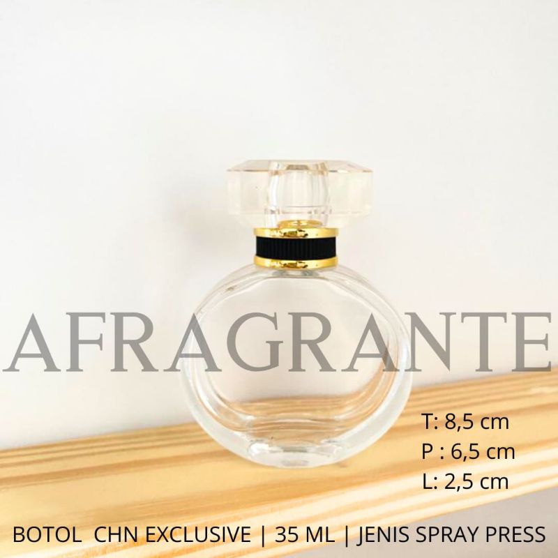 botol parfum chnl exclusive 35 ml press-botol parfum mewah 35 ml-botol parfum acrylic 35 ml-botol pa