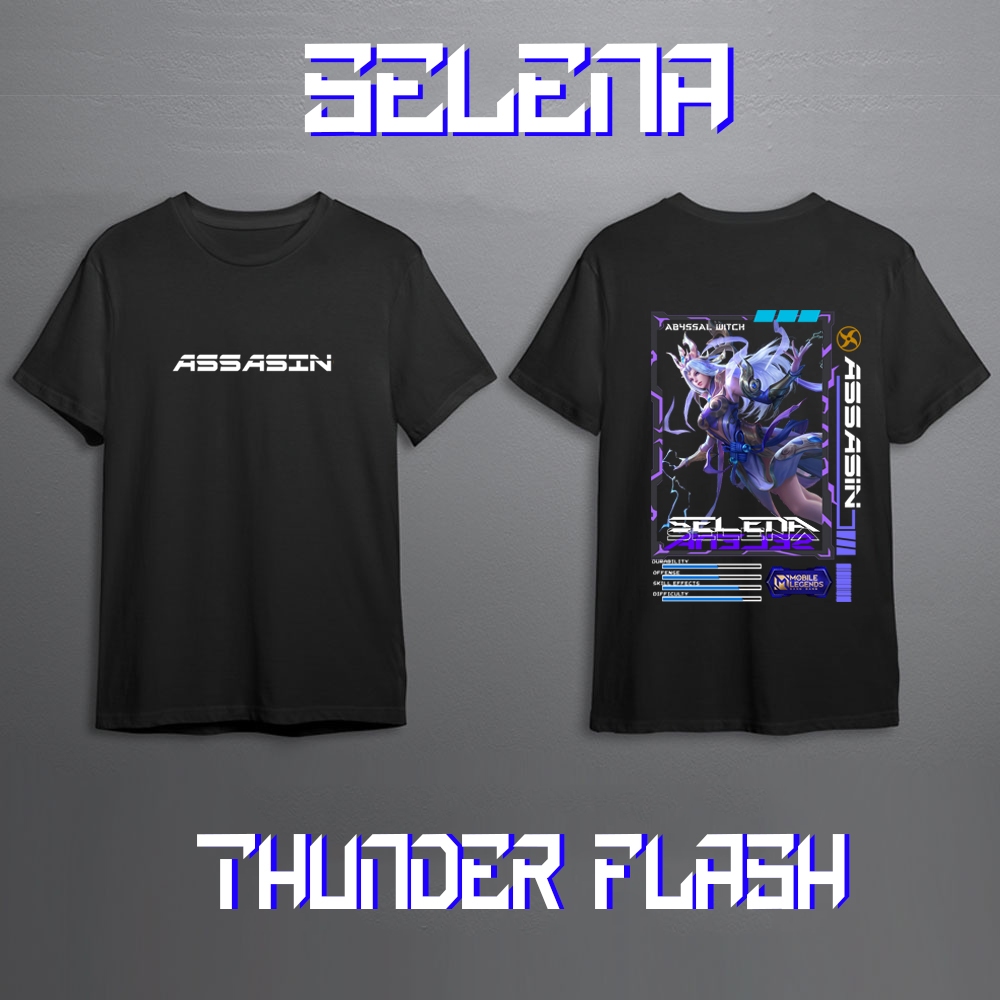 Kaos Pria Mobile Legend Hero SELENA ASSASSIN Skin Keren//Kaos Mobile Legend//Kaos ML//Kaos Skin