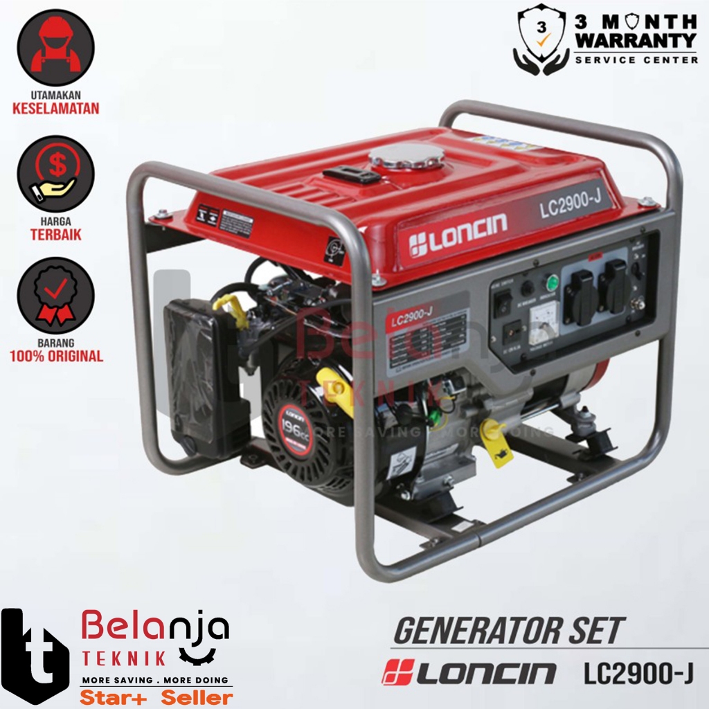 Loncin Genset LC 2900 J 2000 Watt Generator Set LC2900J LC 2900J