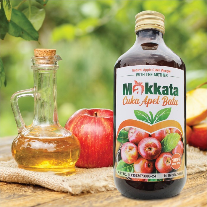 

Cuka Apel Makkata Murni 330ml - Organic Apple Cider Vinegar - Cuka Apel Murni