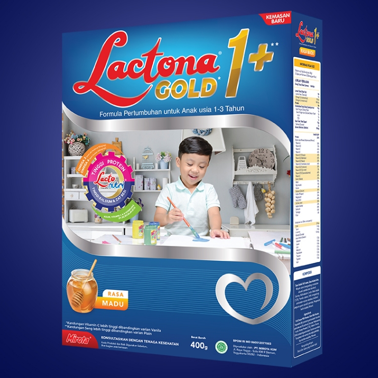 

Lactona 1+ Gold 400 Gram Susu Anak 1-3 Tahun