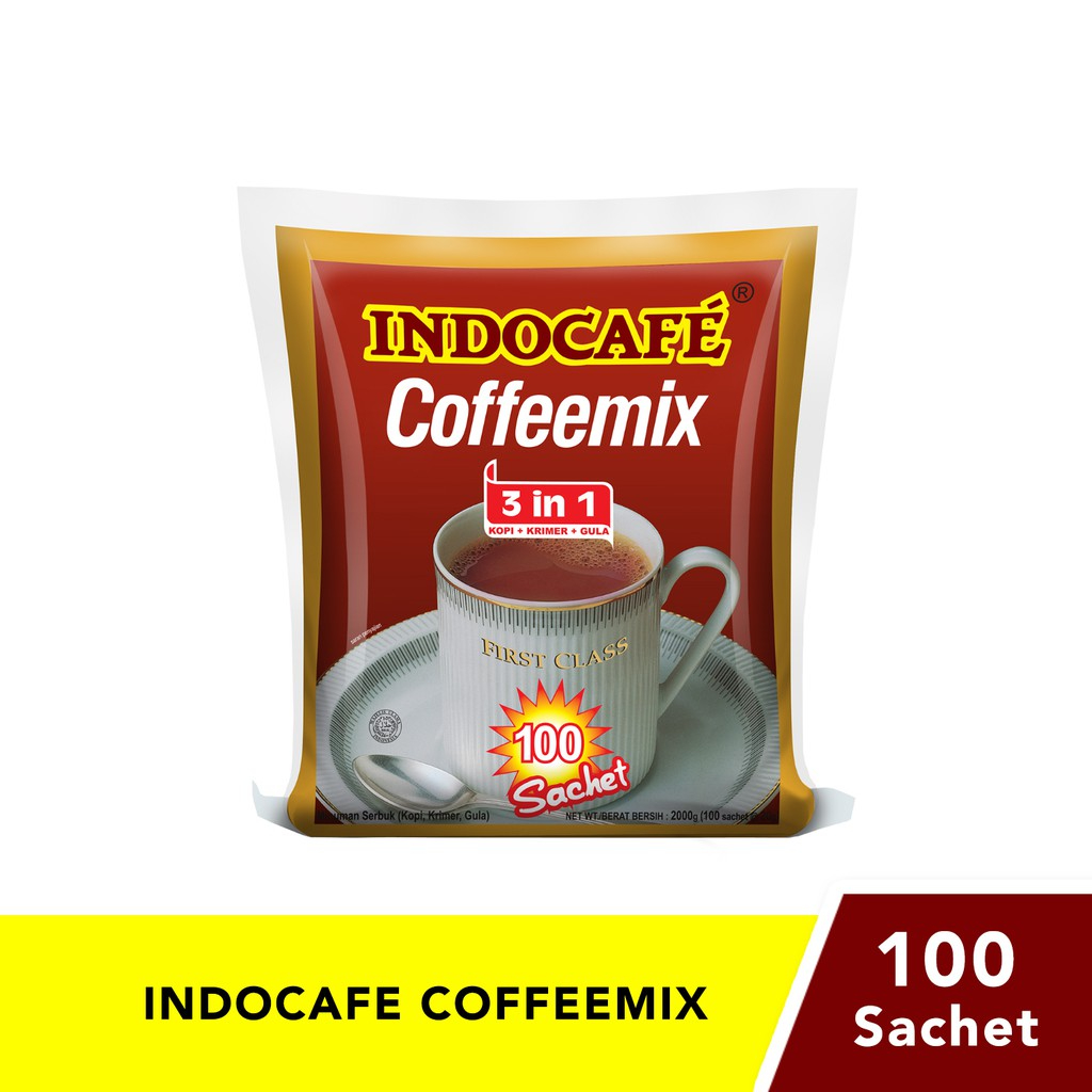 

Indocafe Coffeemix 3 in 1 First Class Coffee 100 sachet x 20 gr