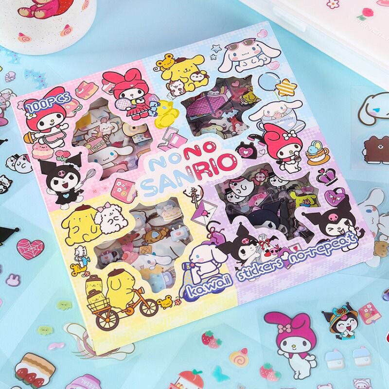 

(100Lembar)Stiker Motif Kartun Korea Lucu Anti Air Dekorasi Handbook Scrapbook DIY