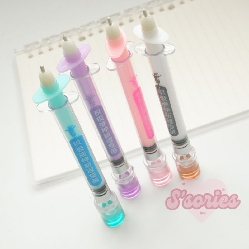 

Pena Suntikan Vaksin | Pen Pulpen Karakter Medicine Bollpoint