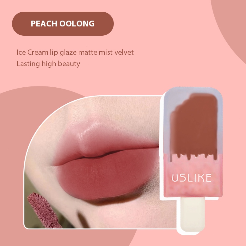 COD USLIKE Lipstik Ice Cream Velvet MatteLipstik Tahan Lama Matte Velvet / Lipstik Es Krim Cantik ya