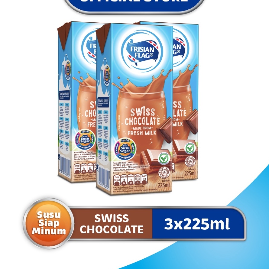 

Sale Frisian Flag Susu UHT Swiss Chocolate 3 x 225 ml