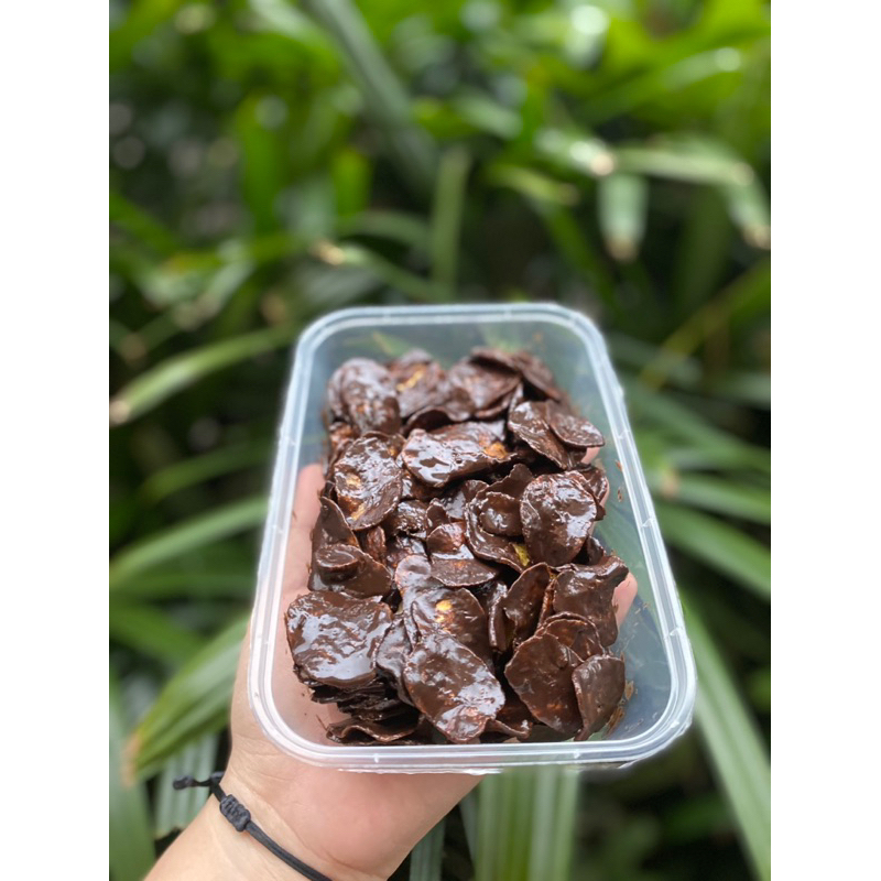 

pisang krispi coklat