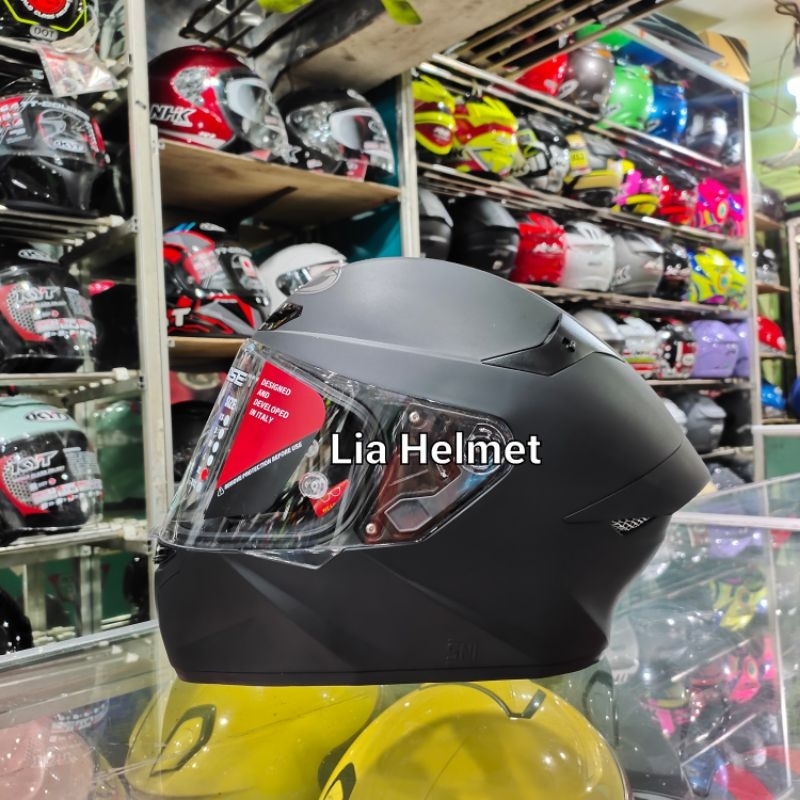 Helm Full Face KYT TT Course Solid Matt Black / KYT TT Course Polos hitam doff / KYT TT Course Full 