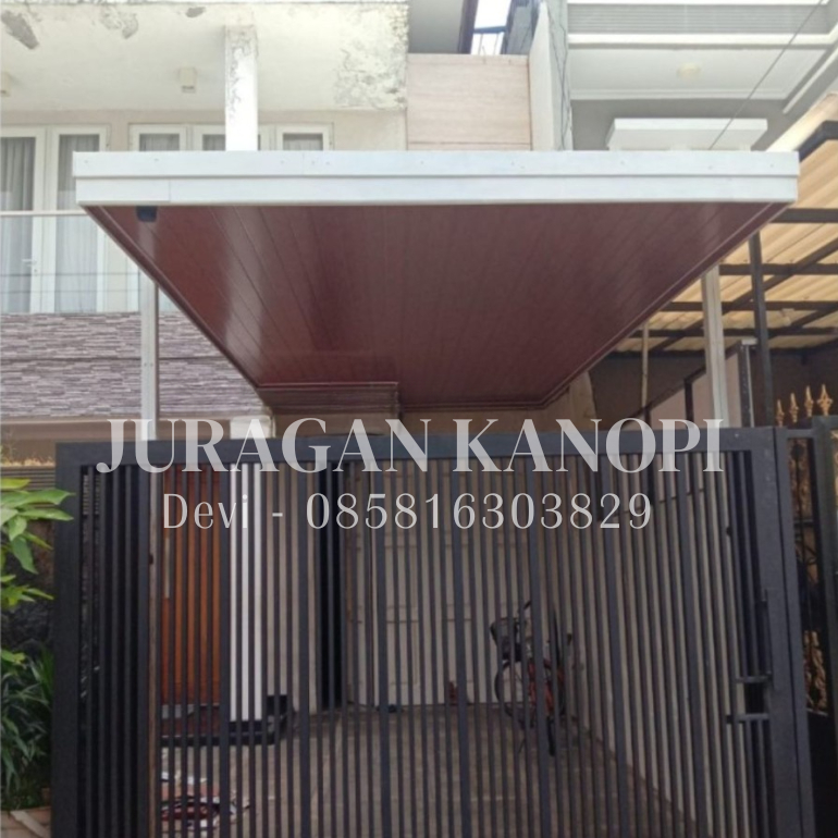 Kanopi baja ringan Alderon RS single layer + Plafon PVC Malang