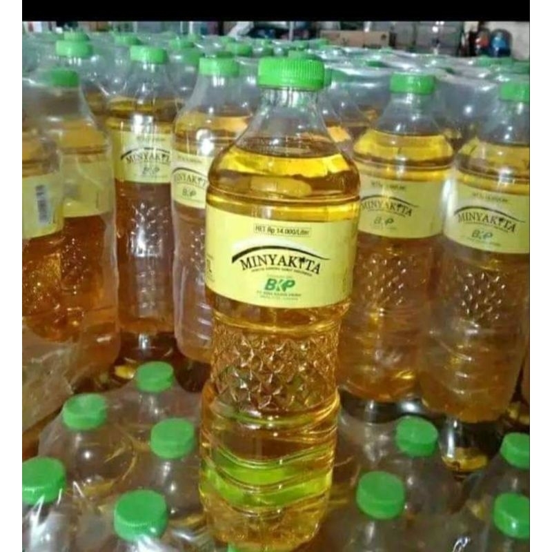 

minyak 1 liter jernih kemasan botol