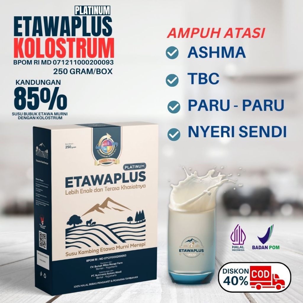 Etawaplus– Susu Kambing Etawa Tingkatkan Kepadatan &amp; Kesehatan Tulang Sendi Susu Anti Asam Urat Rematik Reumatik Nyeri Sendi 250gr