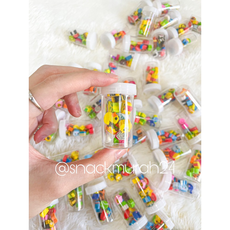 

Penghapus Mini Karakter Lucu Anak Sekolah 1 BOTOL isi 9-10 PCS