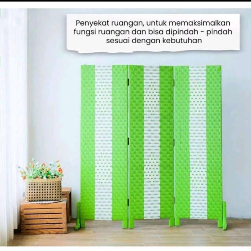 (READY STOK) Sketsel Pembatas Ruangan Minimalis Penyekat Ruangan Partisi Sekat Ruangan Rotan Murah