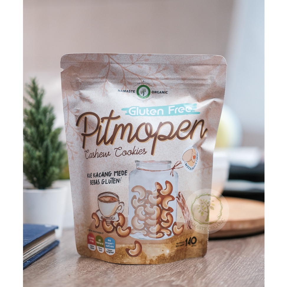

[PRODUK CZC0O45] GLUTEN FREE PITMOPEN CASHEW COOKIES - KUE KACANG MEDE 140GR 4582