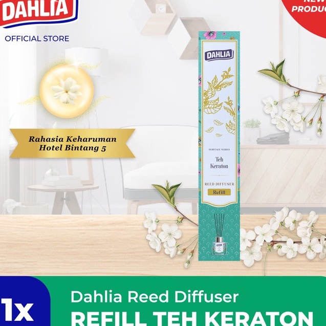 TERMURAH Dahlia Reed Diffuser Refill Teh Keraton
