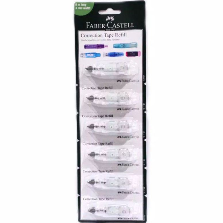 

[9AH] Refill Correction tape QJR/QDR/QAR/QBR Set 6 faber castell 6367
