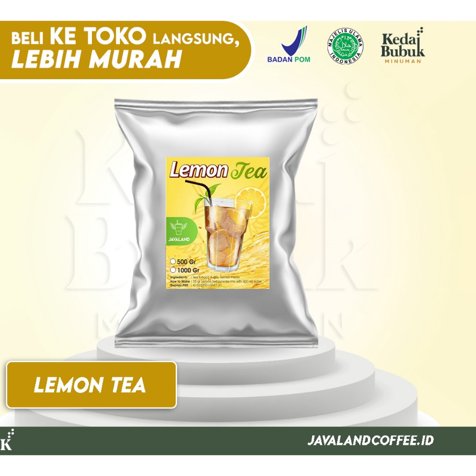 

Harga Termurah Javaland Bubuk Minuman Varian Tea / Teh 1Kg | Rasa: Lemon Tea, Lychee / Leci Tea, Strawberry Tea, Mango / Mangga Tea | Flavour Tea