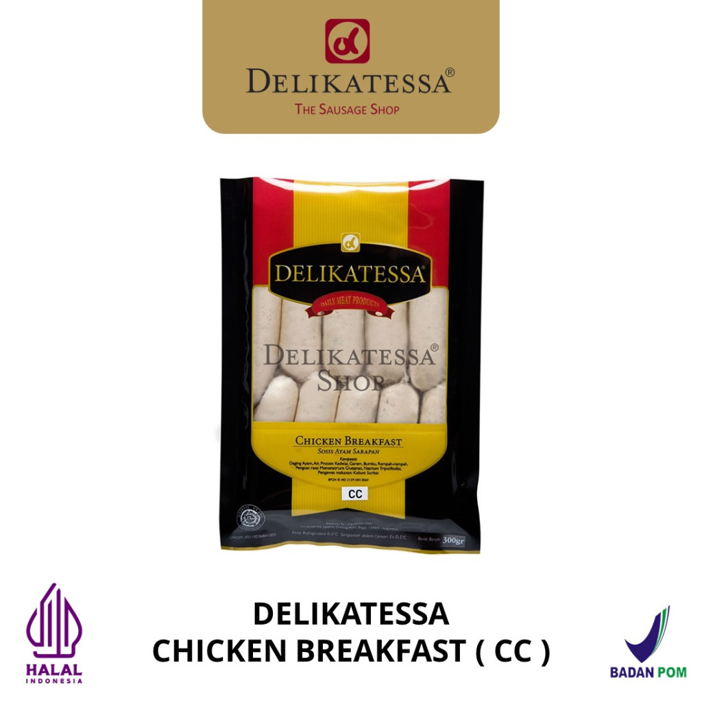 

Delikatessa Chicken Breakfast CC 300 gr Sosis Ayam Sarapan Hotel Horeca Halal
