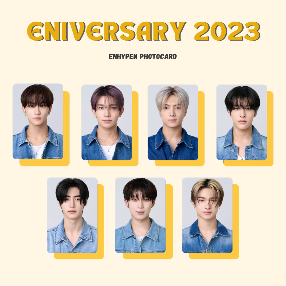 [7 pcs] Photocard Enhypen : Eniversary 2023 - by Aera Kpop Merch | Photocard Unofficial Enhypen - Ph