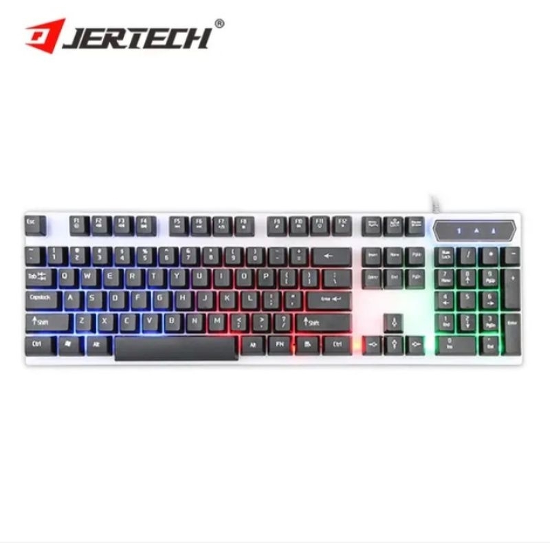 JERTECH Keyboard Gaming RGB keyboard Membran keyboard PC komputer keyboard Gaming murah Gaming keyboard non mekanikal